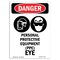 Signmission OSHA Danger Sign, Personal Protective, 14in X 10in Aluminum, 10" W, 14" H, Portrait OS-DS-A-1014-V-1735 - alternate 1